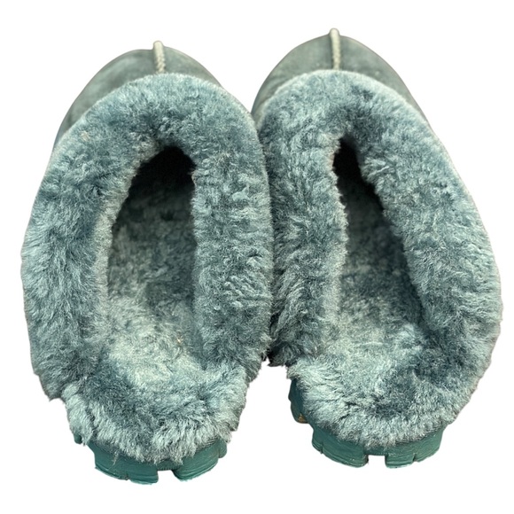 UGG Coquette Slipper Shoes Shearling Lined Sheepskin Mule Clog Teal Women’s 7 - Picture 3 of 7